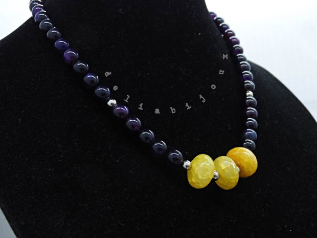 Colier handmade unicat - agate (cod1141)