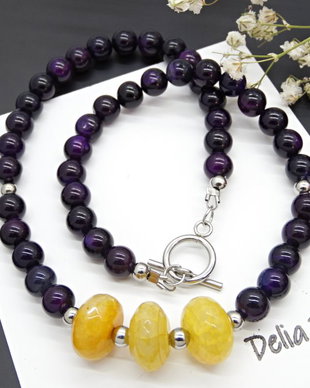 Colier handmade unicat - agate (cod1141)