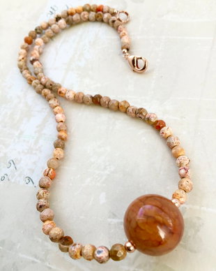Colier CHOKER agate naturale