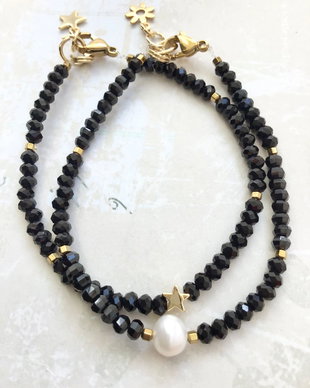 Set bratari spinel negru