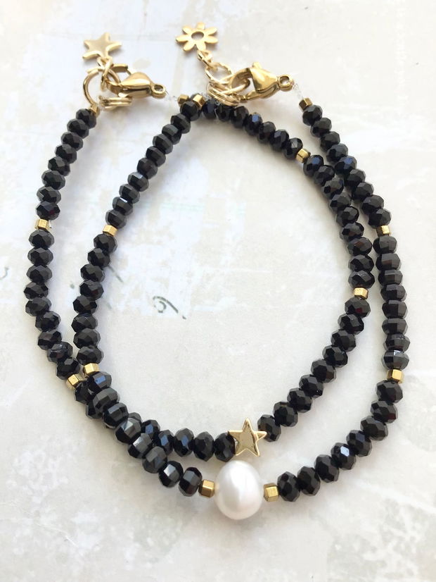 Set bratari spinel negru