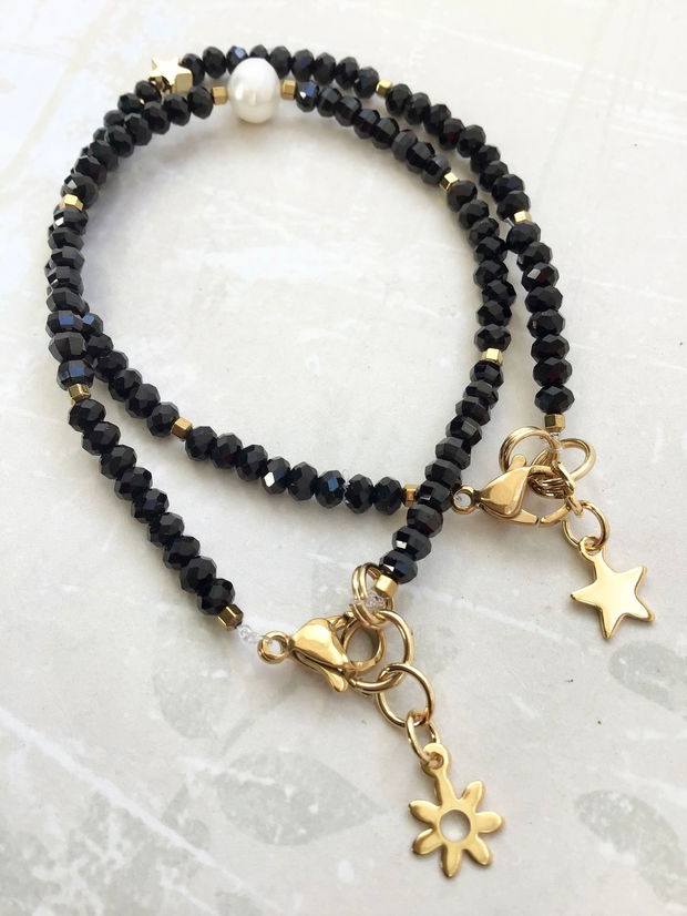 Set bratari spinel negru