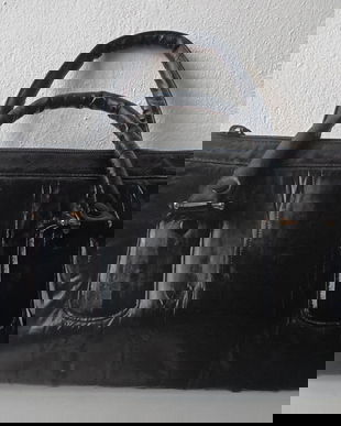 Geanta vintage din piele de tipar