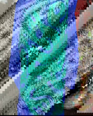 Esarfa din mătase naturală pictata.