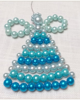 GLOB- INGERAS- PERLE BLEU, TURCOAZ SI ALBASTRE DE STICLA