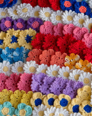 Set 100 floricele crosetate