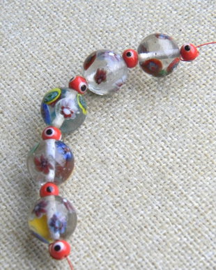Margele sticla lampwork 11 buc. (M 16)