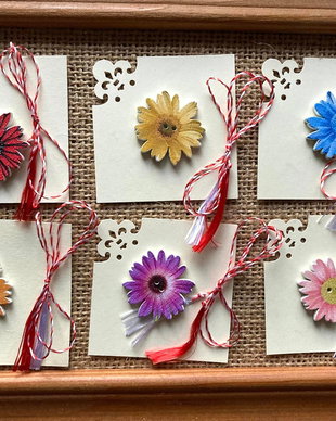 Martisor brosa floare din lemn