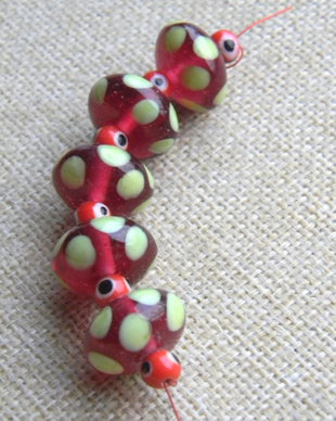 Margele sticla lampwork 11 buc. (M 16)