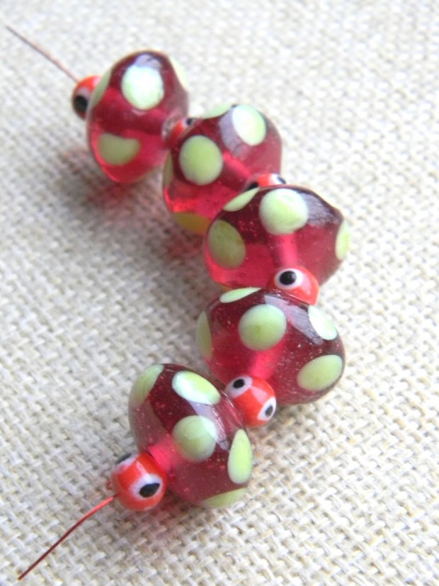 Margele sticla lampwork 11 buc. (M 16)