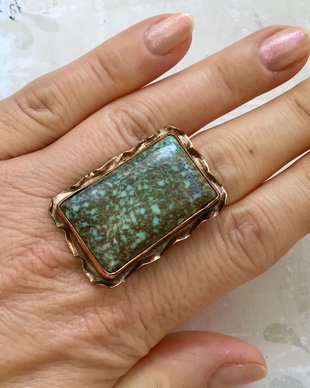 Inel cupru & Larimar
