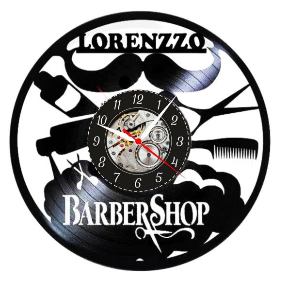 BARBERSHOP-ceas de perete (personalizabil)