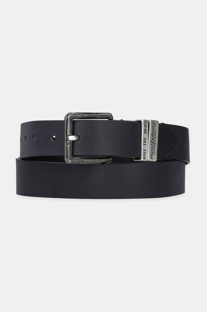 Diesel curea DIESEL LOGO B-GUARANTEE-A belt barbati, culoarea negru, X08532.PR227