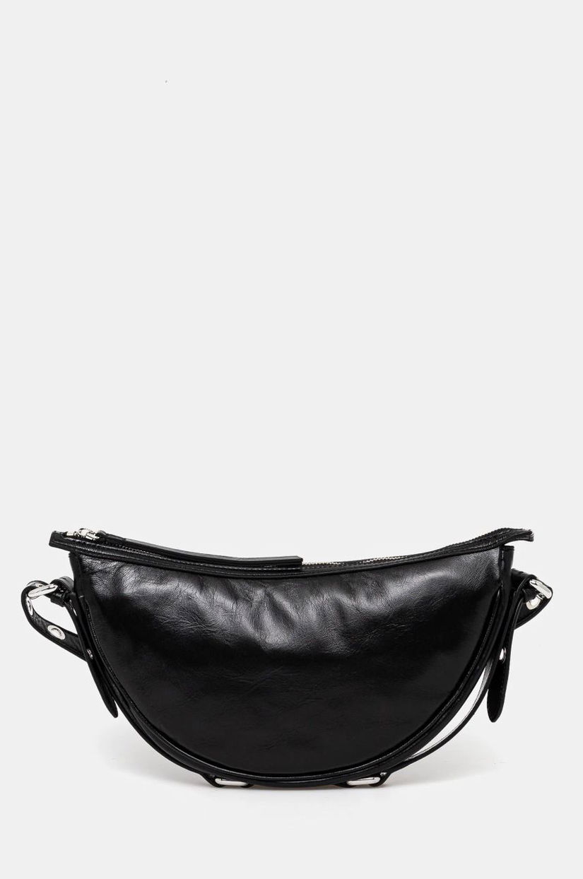 By Far poseta de piele Gib culoarea negru, MWBSB012LL002BK001PL