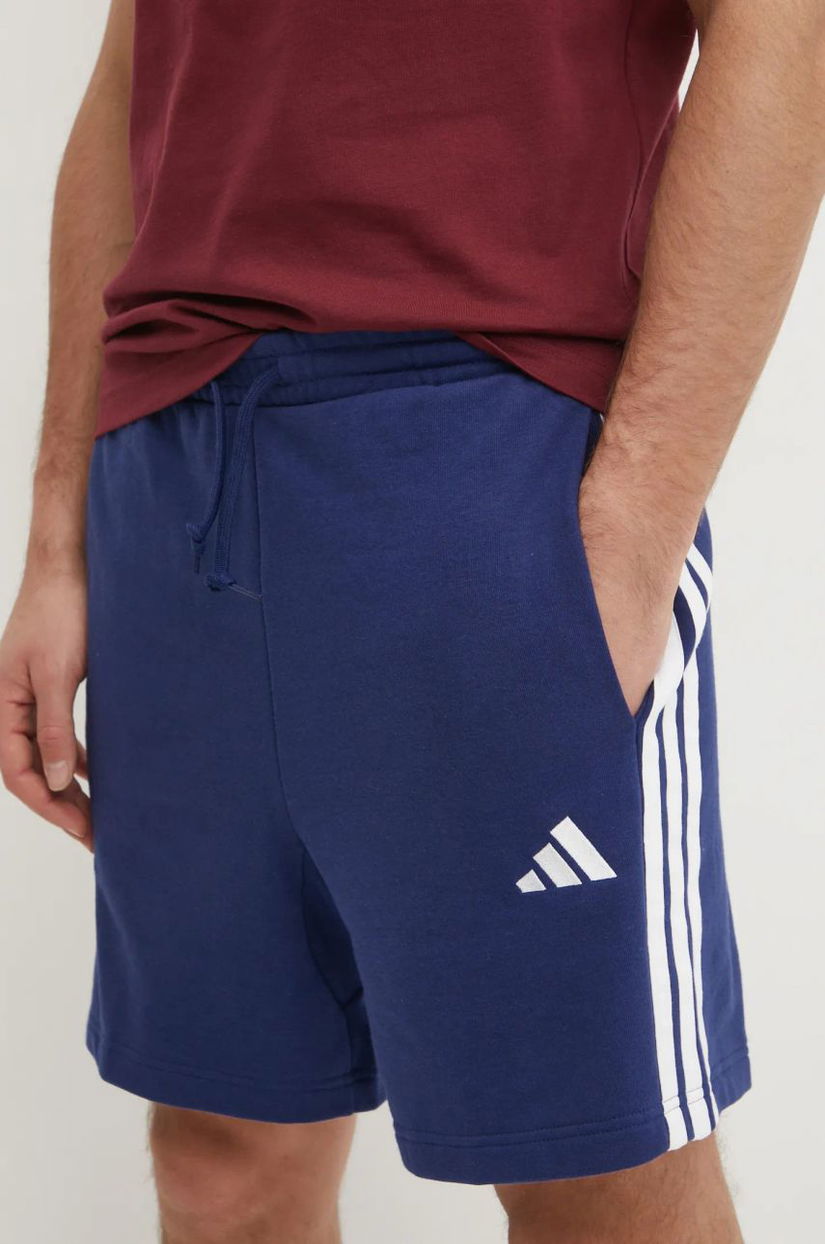 adidas pantaloni scurti Essentials barbati, culoarea albastru marin, JE6417