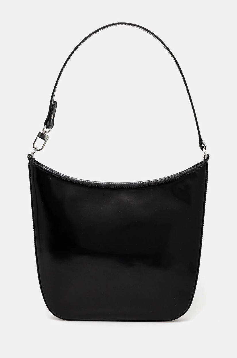 By Far poseta de piele Suli culoarea negru, MWBSB053CL017BK001PL