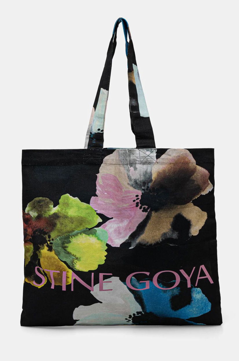 Stine Goya geanta de bumbac culoarea negru, SG-PS25-A016-2285