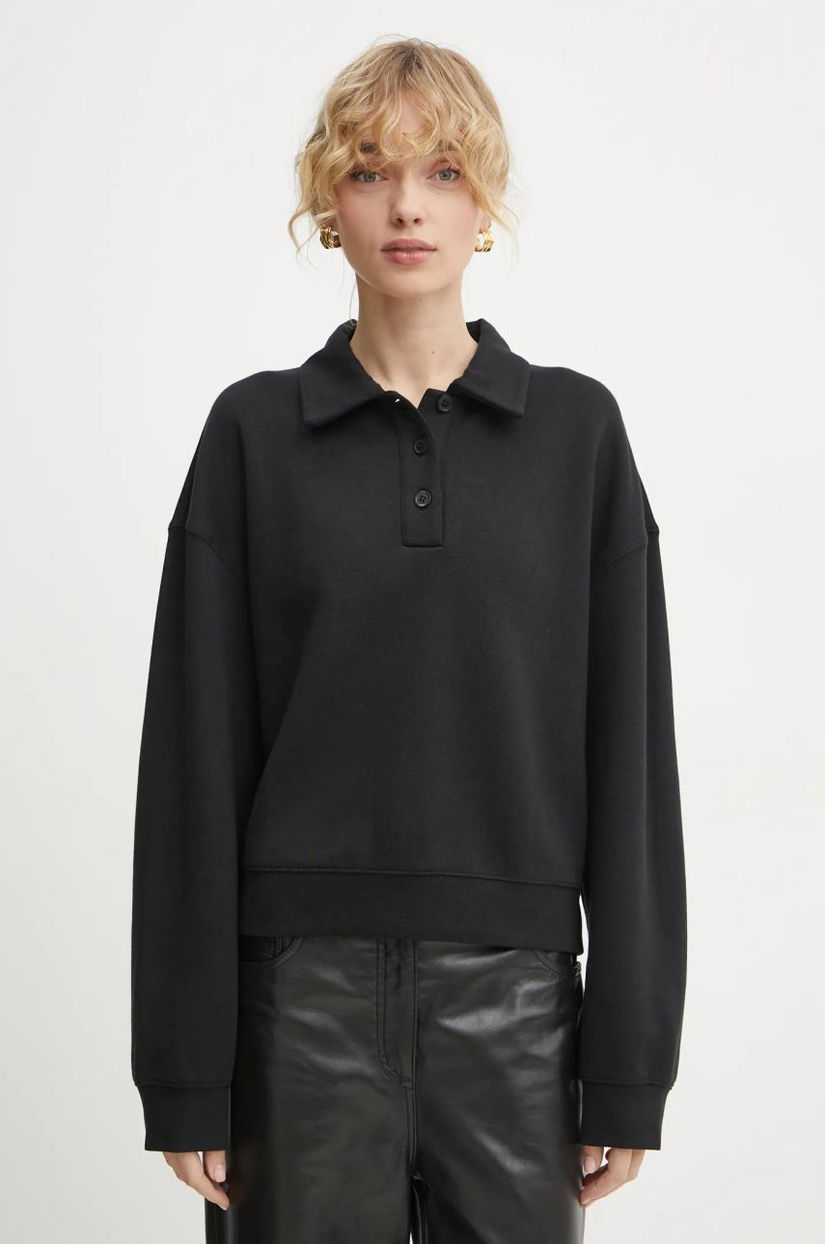 Filippa K bluza femei, culoarea negru, neted, 31369