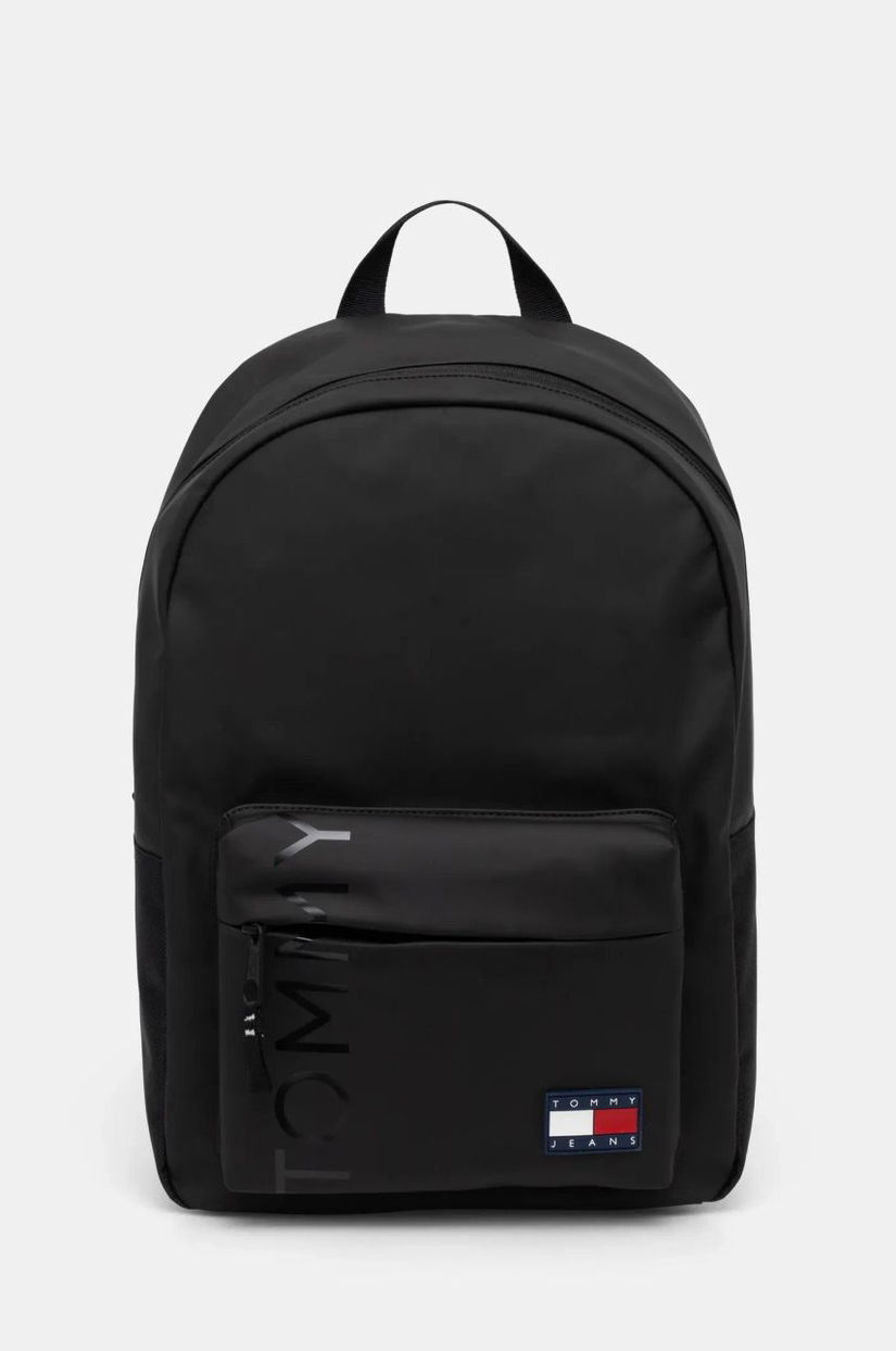 Tommy Jeans rucsac barbati, culoarea negru, mic, neted, AM0AM12907