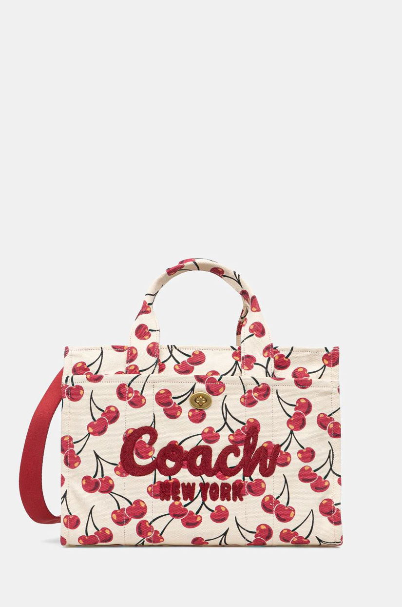 Coach poseta culoarea bej, CZ193