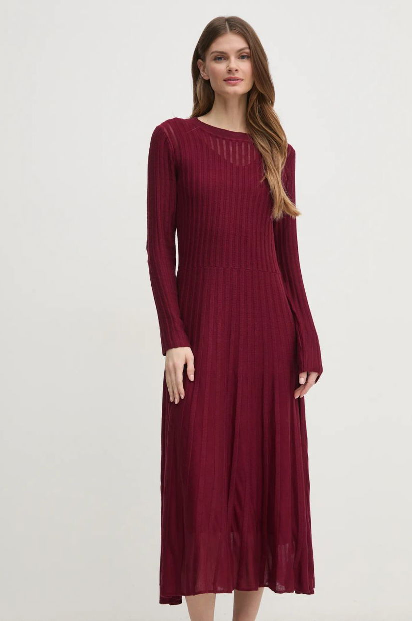 Pedro del Hierro rochie culoarea bordo, maxi, evazată, 6198628