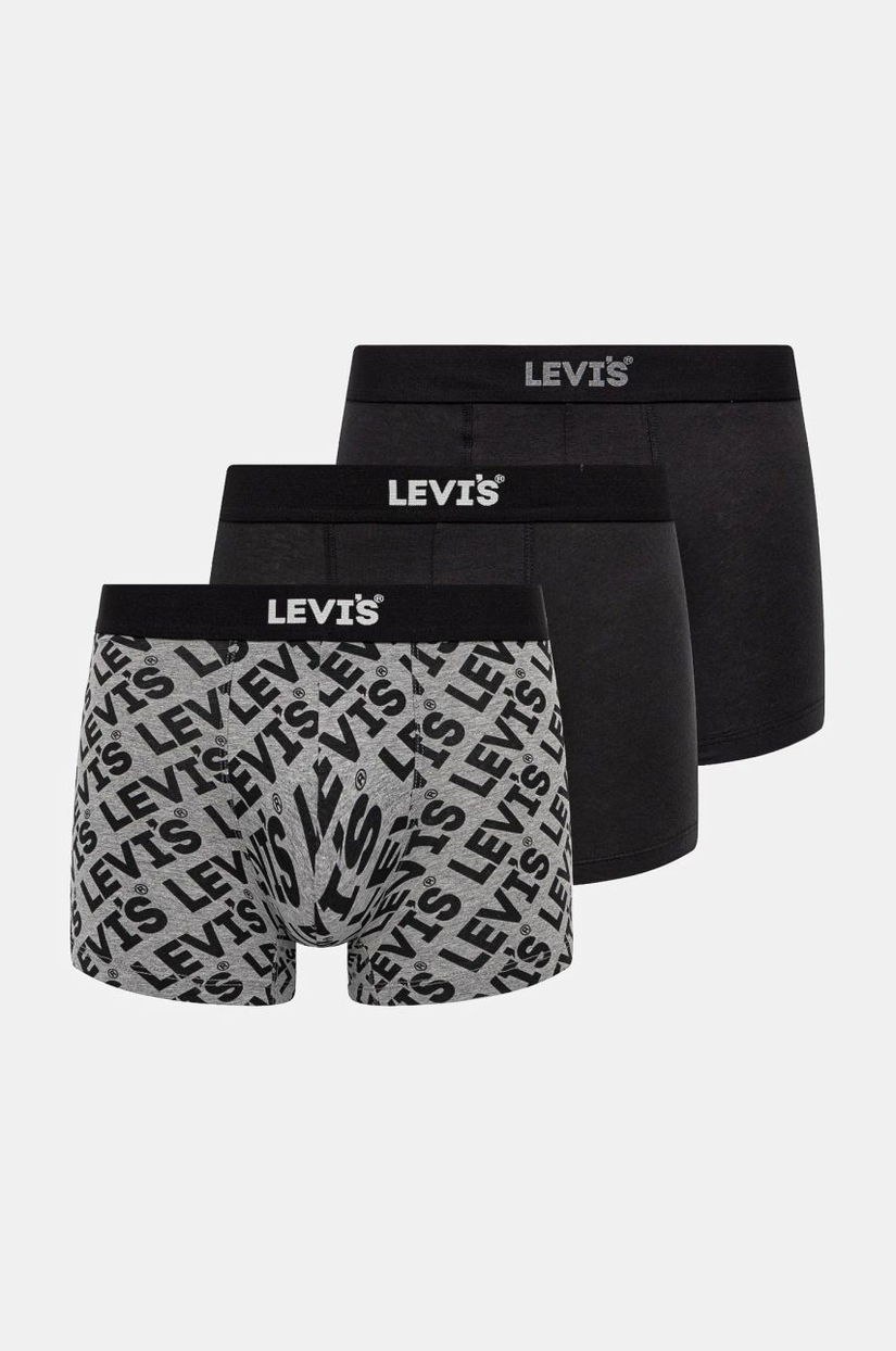 Levi's boxeri 3-pack bărbați, culoarea negru, 37149-1033