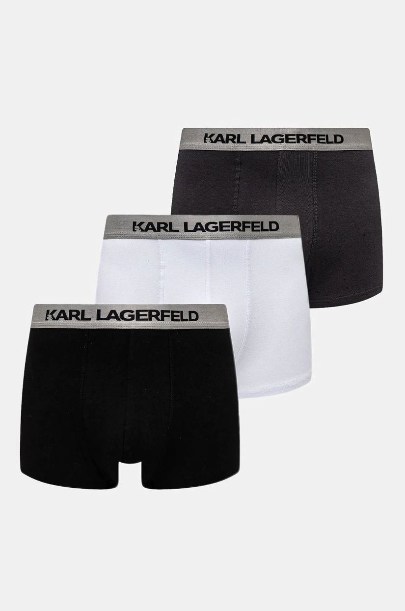 Karl Lagerfeld boxeri 3-pack bărbați, culoarea alb, A1M47020