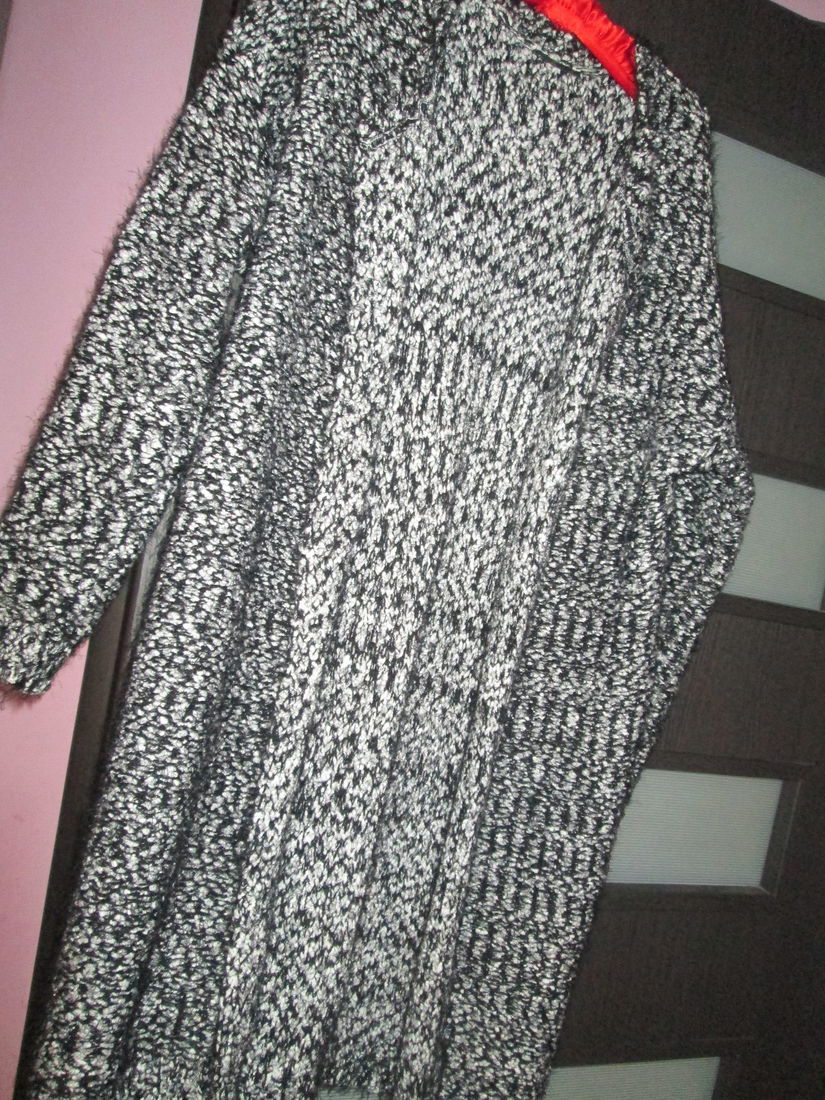 cardigan alb/negru calduros 44/L