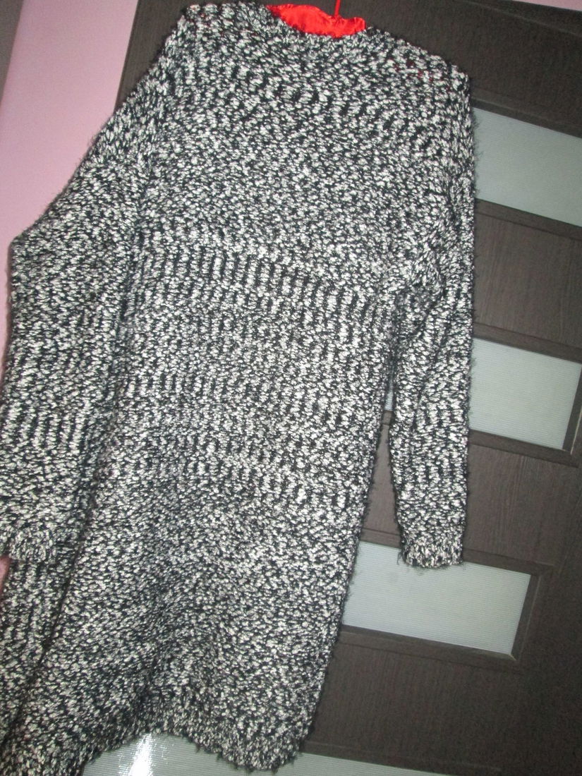 cardigan alb/negru calduros 44/L