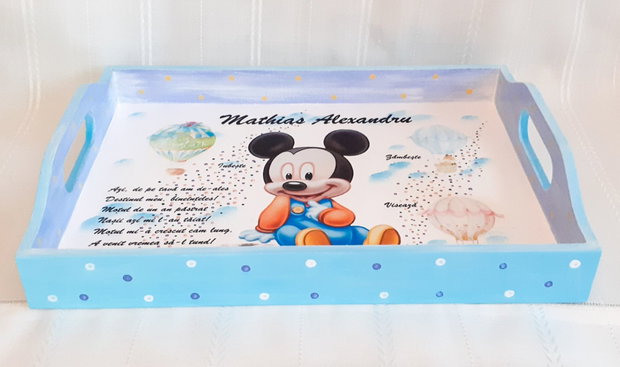 Tavita de mot baietel cu Mickey