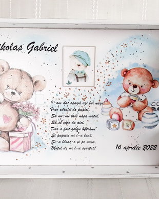 Tavita de mot baietel cu ursuleți