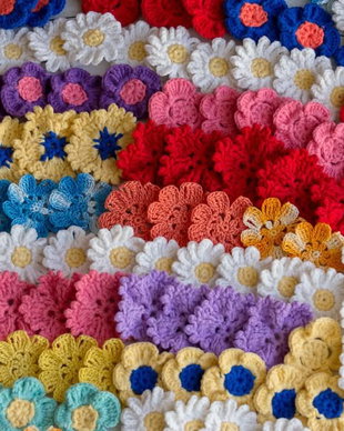 Set 50 floricele croșetate