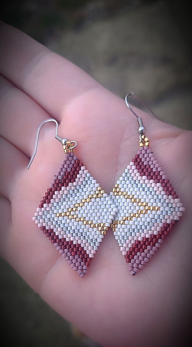Cercei Otel inoxidabil Broderie Margele Myiuki Delica