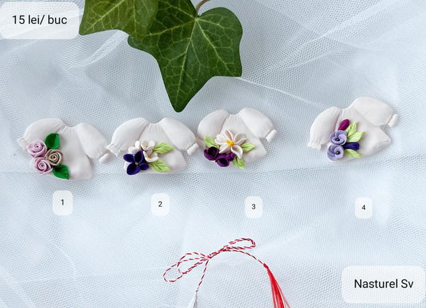 Brose martisor: Ie cu flori