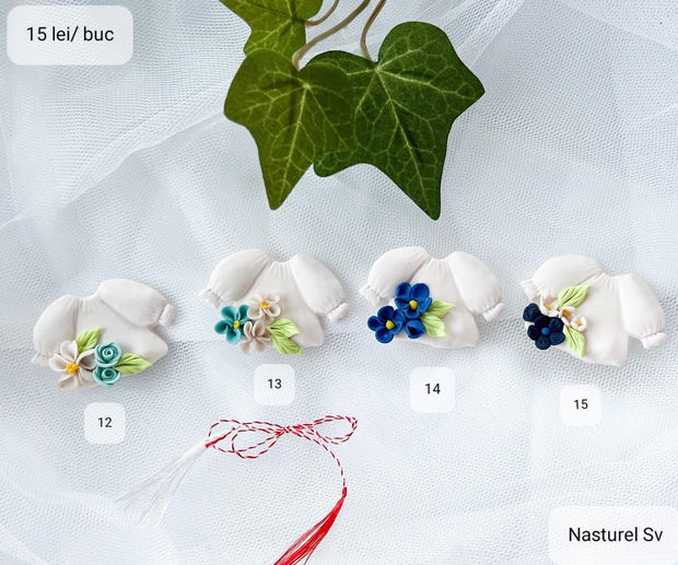 Brose martisor: Ie cu flori