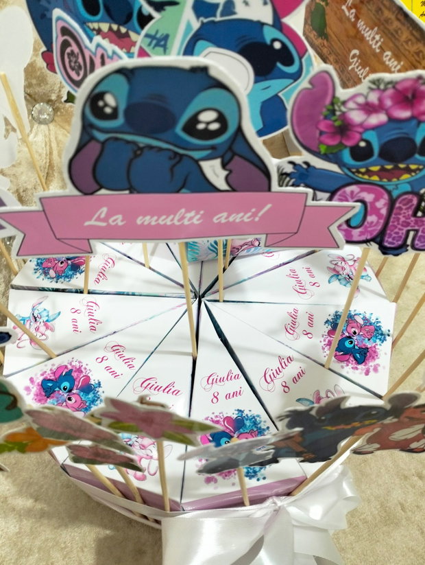Cutie felie de tort decorativ Stich