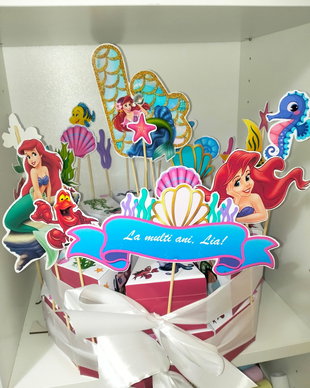 Cutie felie de tort decorativ Ariel