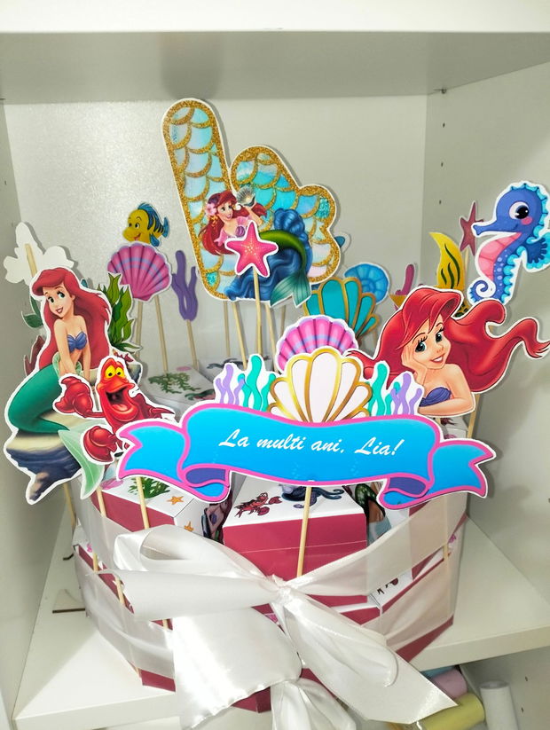 Cutie felie de tort decorativ Ariel