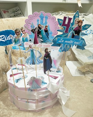 Cutie felie de tort decorativ festiv Elsa/ Frozen