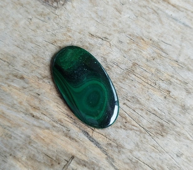 Cabochon malachit, 37x22 mm
