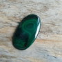 Cabochon malachit, 37x22 mm