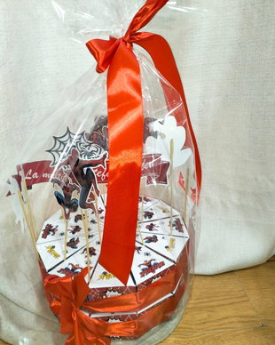 Cutie felie de tort decorativ festiv Spider