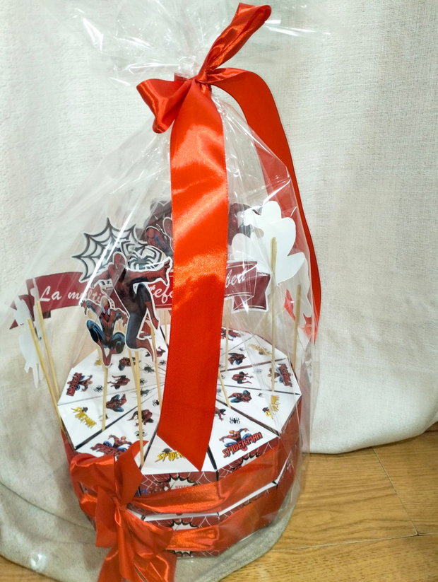 Cutie felie de tort decorativ festiv Spider