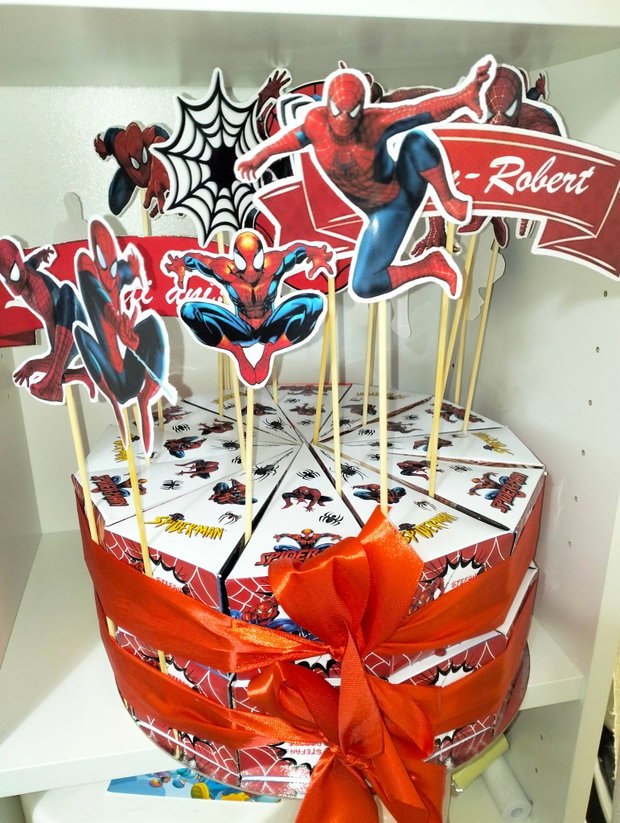 Cutie felie de tort decorativ festiv Spider