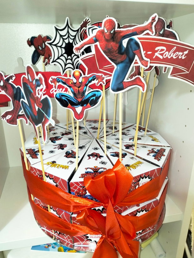 Cutie felie de tort decorativ festiv Spider