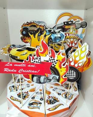 Cutie felie de tort decorativ festiv HOT Weels
