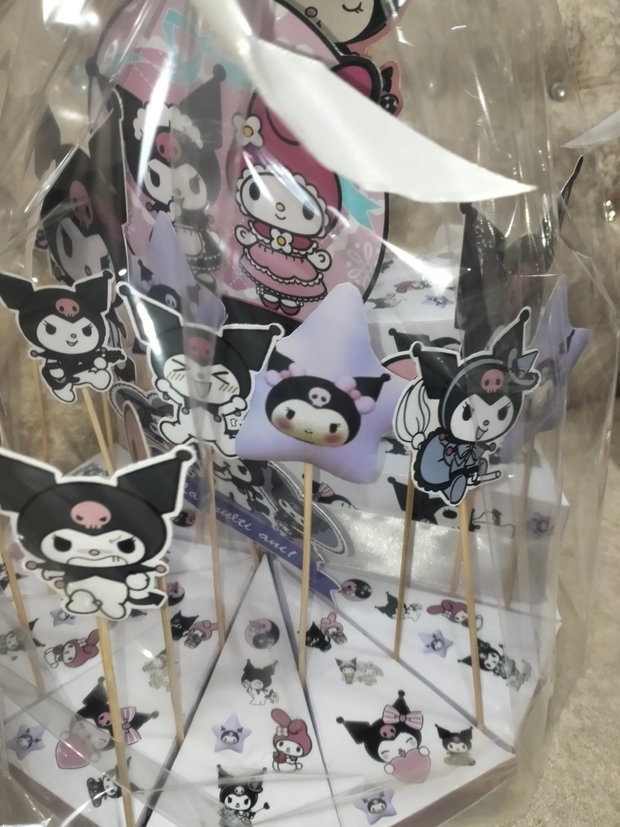 Cutie felie de tort decorativ festiv Kuromi