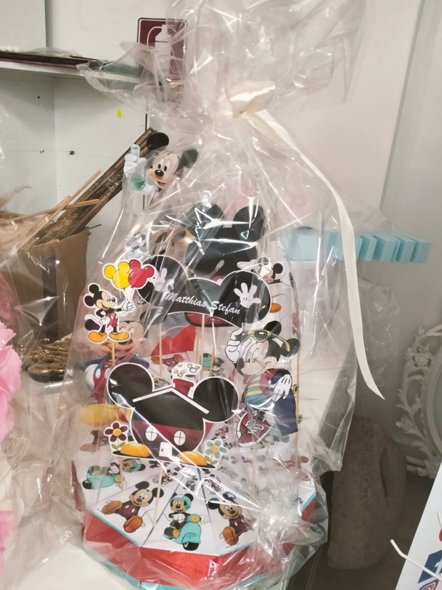 Cutie felie de tort decorativ festiv Mickey Mouse