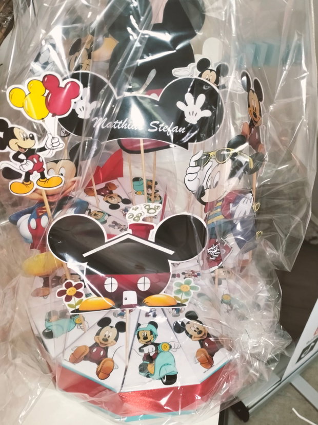 Cutie felie de tort decorativ festiv Mickey Mouse