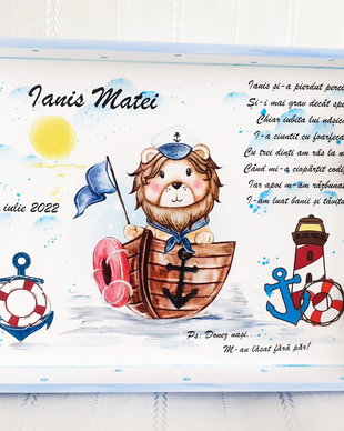 Tavita de mot baietel cu tematica marină